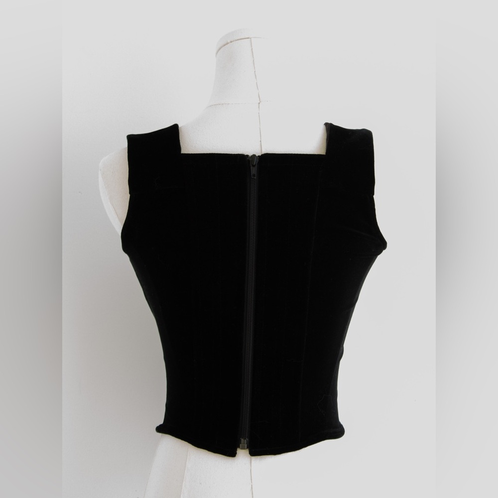 Vivienne Westwood Gold Label Vintage Black Velvet 90s Corset - Picture 5 of 11